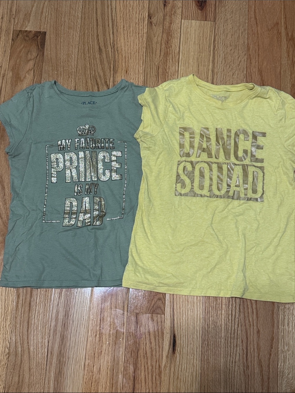 The Children's Place Girls' Short Sleeve Tees - Sage Green & Light Yellow